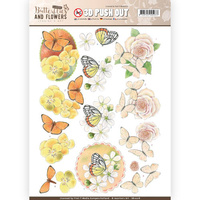 Jeanines Art Classic Butterflies and Flowers 3D Decoupage A4 Sheet - Lovely Butterflies