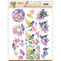 Jeanines Art Birds and Flowers 3D Decoupage A4 Sheet - Tropical Birds