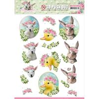 Amy Design 3D Decoupage A4 Sheet Spring is Here Baby Animals