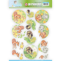Jeanines Art Young Animals 3D Decoupage A4 Sheet - Ducklings and Rabbits