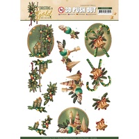 Amy Design 3D Decoupage A4 Sheet Christmas in Gold Lanterns