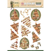 Amy Design 3D Decoupage A4 Sheet Christmas in Gold Trees