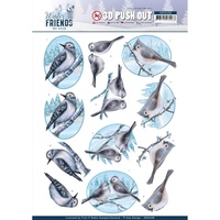 Amy Design 3D Decoupage A4 Sheet Winter Friends Sparkling Birds