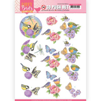 Jeanines Art Happy Birds 3D Decoupage A4 Sheet - Fragrant Flowers
