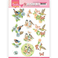 Jeanines Art Happy Birds 3D Decoupage A4 Sheet - Feathered Friends