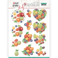 Jeanines Art Well Wishes 3D Decoupage A4 Sheet Fruits