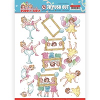 Yvonne Creations 3D Decoupage A4 Sheet Bubbly Girls Party Let's Have Fun