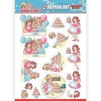 Yvonne Creations 3D Decoupage A4 Sheet Bubbly Girls Party Baking
