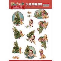 Amy Design 3D Decoupage A4 Sheet Pets Christmas Tree SB10463