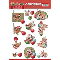 Amy Design 3D Decoupage A4 Sheet Pets Christmas Balls SB10464