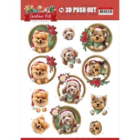 Amy Design 3D Decoupage A4 Sheet Pets Christmas Dogs SB10465