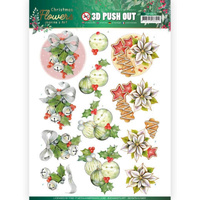 Jeanines Art Christmas Flowers 3D Decoupage A4 Sheet Bells