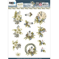 Precious Marieke 3D Pushout - Christmas Blues - Blue Clock - SB10764