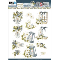 Precious Marieke 3D Pushout - Christmas Blues - Blue Lanterns - SB10765
