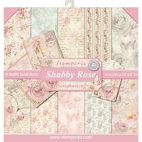 Stamperia Double-Sided Paper Pad 12x12 10/Pkg Shabby Rose