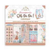 Stamperia Scrapbooking Pad 10 sheets 30.5 x 30.5 (12x12) Create Happiness Oh La La SBBL134