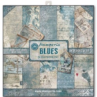 Stamperia Double-Sided Paper Pad 12x12 10/Pkg Blues