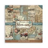Stamperia Scrapbooking Pad 10 sheets 30.5 x 30.5 (12x12) Around the World SBBL28