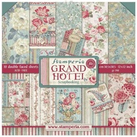 Stamperia Double-Sided Paper Pad 12x12 10/Pkg Grand Hotel