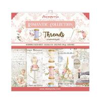 Stamperia Double-Sided Paper Pad 12x12 10/Pkg Romantic Threads