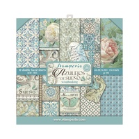 Stamperia Paper Pad 8x8 10/Pkg Azulejos