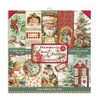 Stamperia Paper Pad 8x8 10/Pkg Classic Christmas