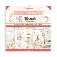 Stamperia Paper Pad 8x8 10/Pkg Romantic Threads