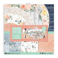 Stamperia Paper Pad 8x8 10/Pkg Celebration