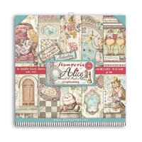 Stamperia Paper Pad 8x8 10/Pkg Alice Through The Looking Glass