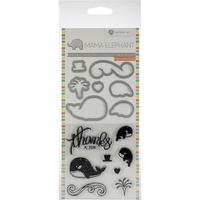 Mama Elephant Stamp And Die Set Whale Thanks