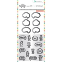 Mama Elephant Stamp And Die Set Chit Chat