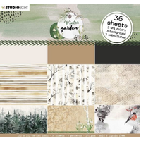 Studio Light Paper Pad 6x6 Winter Garden Collection Neutrals 36/Pkg