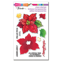 Stampendous Poinsettia Parts Perfectly Clear Stamp Set SSC1287