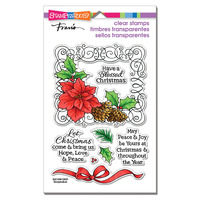 Stampendous Poinsettia Frame Perfectly Clear Stamp Set SSC1390