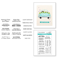 Spellbinders Clear Stamps Sunday Drive All-Occasion Sentiments STP-059