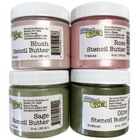 The Crafters Workshop Stencil Butter 4/PK Petals and Herbs