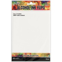 Tim Holtz Alcohol Ink White Yupo Paper 5x7 10 Sheets