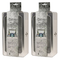 Tim Holtz Distress Oxide Ink Pad Storage Tin 2 Pack Holds 30 Ink Pads