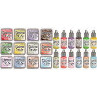 Tim Holtz Distress Oxide Ink Pads And ReInkers 12 Colours Set 4