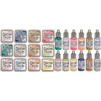 Tim Holtz Distress Oxide Ink Pads And ReInkers 12 Colours Set 5