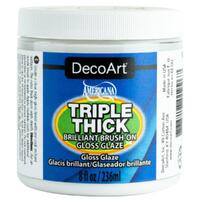 DecoArt Triple Thick Brilliant Brush-On Gloss Glaze 8oz Tub