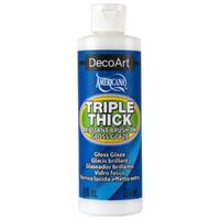 DecoArt Triple Thick Brilliant Brush-On Gloss Glaze 8oz Bottle