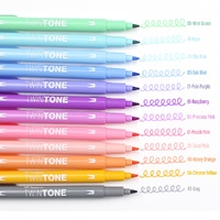 Tombow TwinTone Dual Tip Markers 12pk Pastels 09893