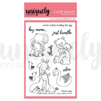 Uniquely Creative Hey Mama...Critter Cuddles Stamp