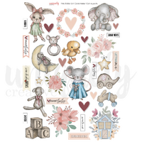Uniquely Creative Cardmaker Cut-a-Part Sheet Hey Baby Girl