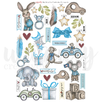 Uniquely Creative Cardmaker Cut-a-Part Sheet Hey Baby Boy