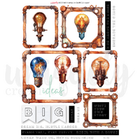 Uniquely Creative Cut-a-Part Sheet Steampunk Graffiti