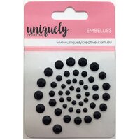 Uniquely Creative Embellishment Adhesive Black Rhinestones