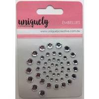 Uniquely Creative Embellishment Adhesive Silver Rhinestones