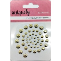 Uniquely Creative Embellishment Adhesive Gold Rhinestones